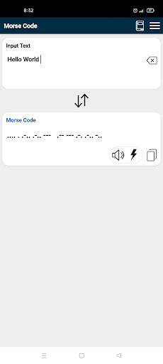 Android application Morse Code - learn & practise screenshort