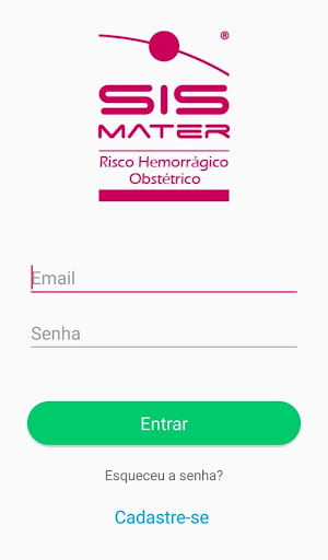 Android application Risco Hemorrágico Obstétrico screenshort
