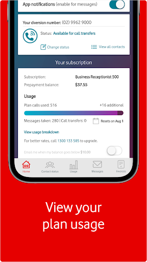 Vodafone Business Answering Screen 3