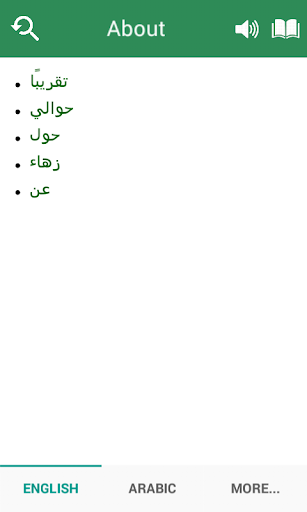 English Arabic Dictionary Screen 2