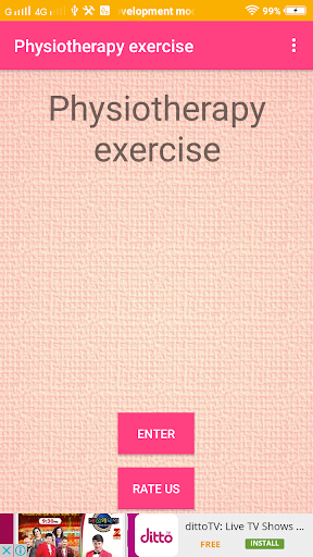 Android application Physiotherapy exercise Guide screenshort