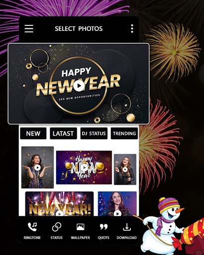 Android application NewYear Video Maker 2024 screenshort