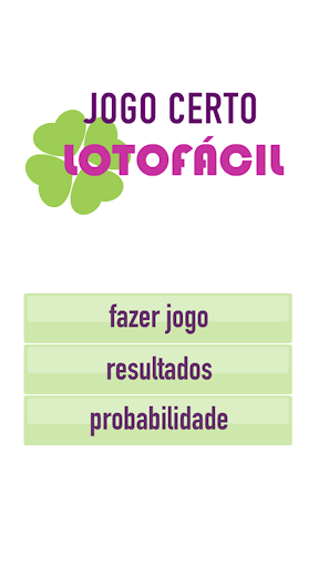 Jogo Certo Lotofácil