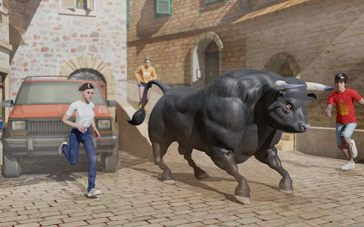 Android application Angry Bull Attack Cow Games 3D screenshort