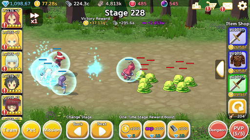 Super Girl Wars: Auto-play RPG screenshots 3