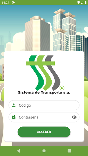 Sistema de Transporte (STS) Screen 2