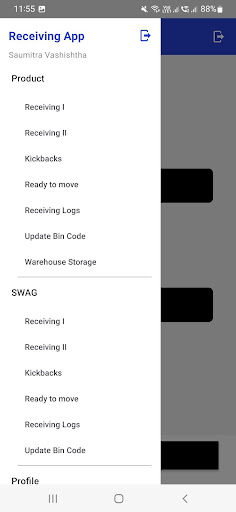 Receiving Ops Screen 2