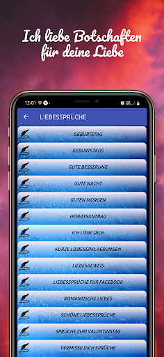 Schöne Liebessprüche & Zitate Screen 3