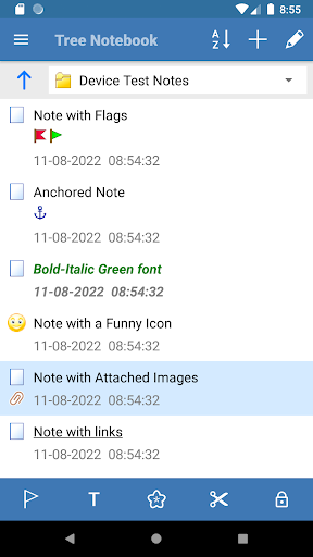 Android application Tree Notebook screenshort