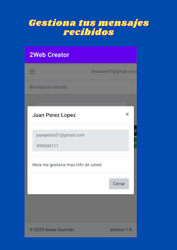 2Web Creator Mobile Screen 2