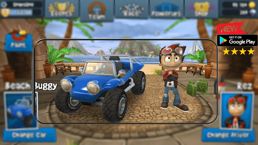 Screenshot 1 Buggy Race cuidado de la playa android