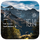 Huge mountain weather widget icon