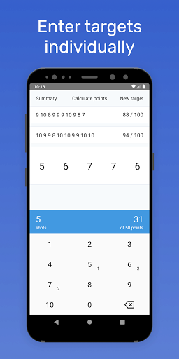 Shooting Score Calculator Screen 2