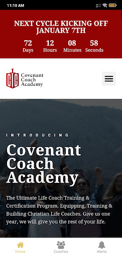 Android application Covenant Coach Academy screenshort
