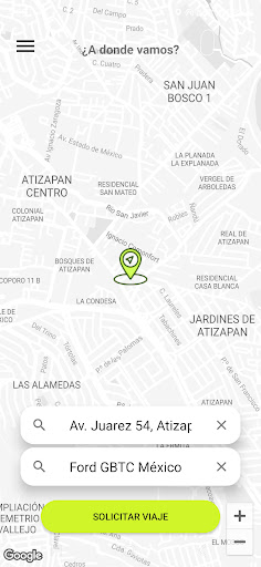 Android application Qtaxi screenshort