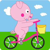 Peppie Pig Bike Racing Games icon