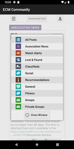 Android application ECM Community screenshort