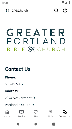 Greater Portland Bible Church Screen 3