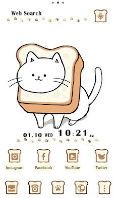 かわいい 壁紙アイコン 食パン猫ちゃん 無料 Androidアプリ Applion