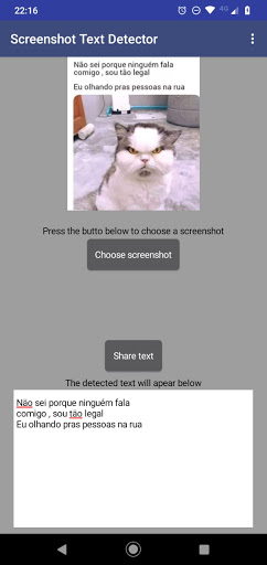 Android application Screenshot Text Detector screenshort