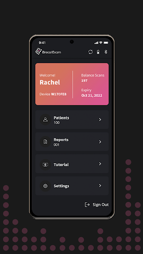 Android application iBreastExam screenshort