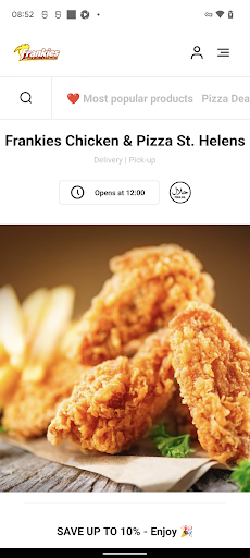 Android application Frankies Chicken & Pizza screenshort