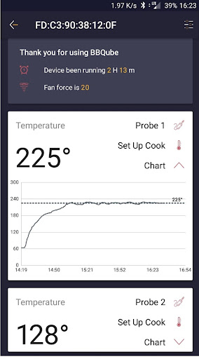 Android application BBQube TempMaster WiFi and BLE screenshort