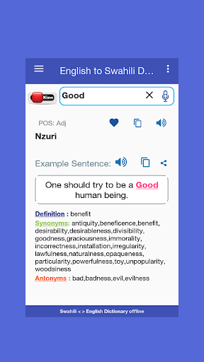 English to Swahili Dictionary