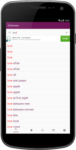 MEEDict - Marathi English Dict Screen 2