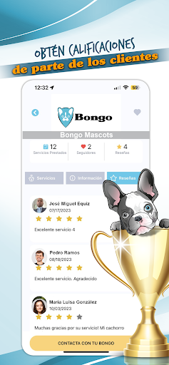 Bongo Mascots Admin Screen 3