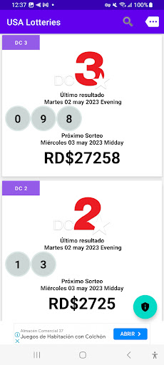USA Lotteries Screen 3