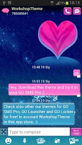 Pink Blue Theme GO SMS Pro Unknown