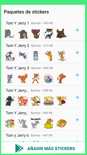 Tom and Jerry sticker for WhatsApp WAStickersApp