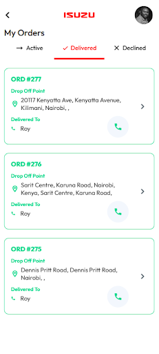 Isuzu Dispatch Screen 2