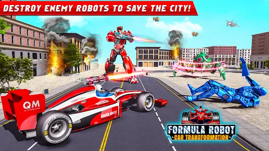 formula car air jet robot game