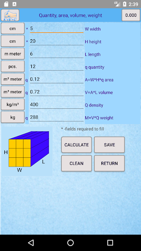 Formulas Calc Unit Converter Screen 2