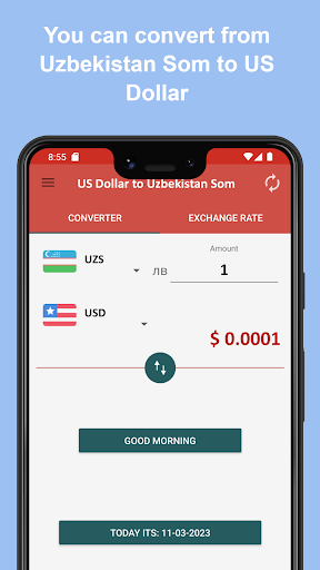 US Dollar to Uzbekistan Som Screen 3