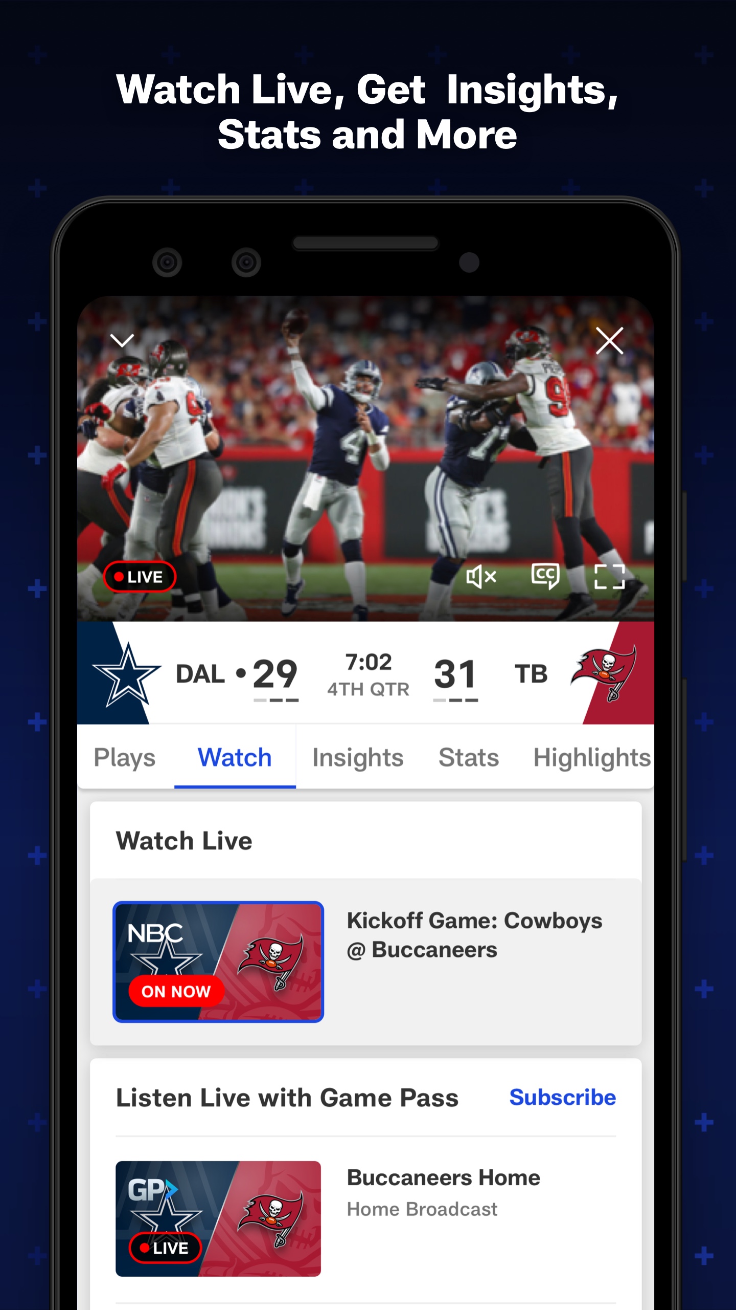 Android application NFL screenshort