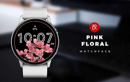 Android application Pink Floral Watch Face screenshort