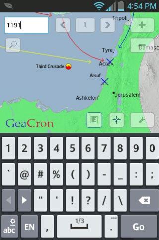 Android application GeaCron History Maps screenshort