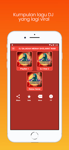 Android application DJ Sajadah Merah Sholawat Nabi screenshort
