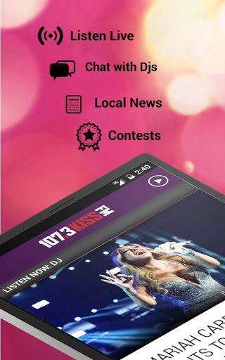Screenshot of 107-3 KISS-FM (KISX)