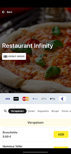 Restaurant Infinity Screen 2