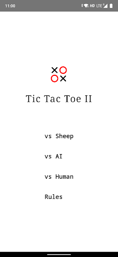 Android application Tic Tac Toe II screenshort