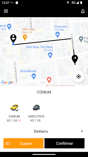 Android application Meu Motorista screenshort