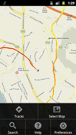 Android application MyTrails Contacts screenshort