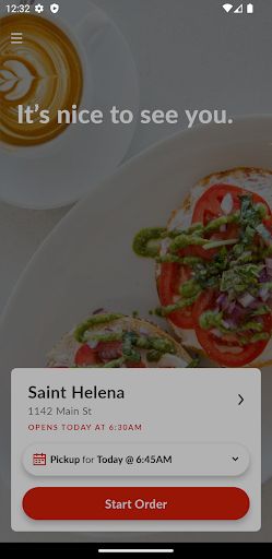 Android application Caffe Della Valle screenshort