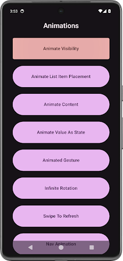 Android application Compose Animations - Mad App screenshort