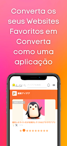 Visualização do aplicativo