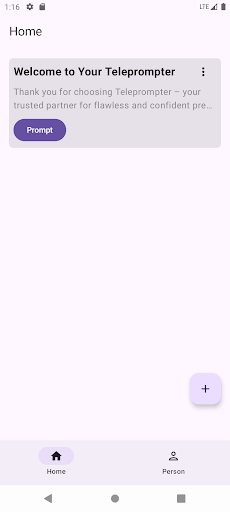 Teleprompter for video script
